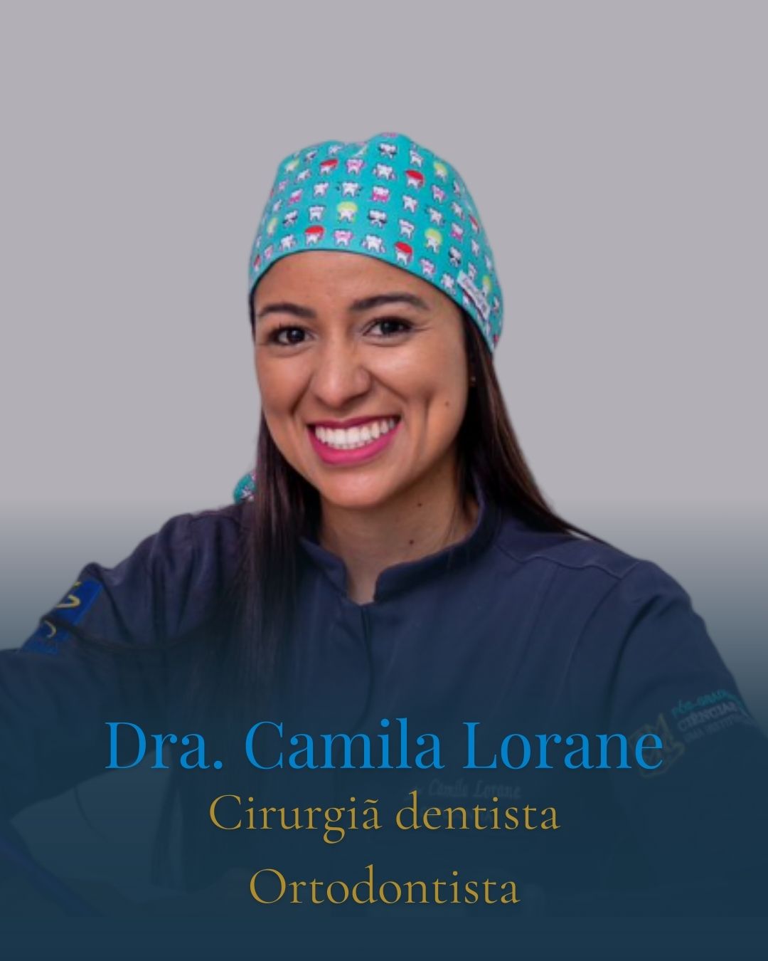 Retrato da Dra. Camila, sorrindo